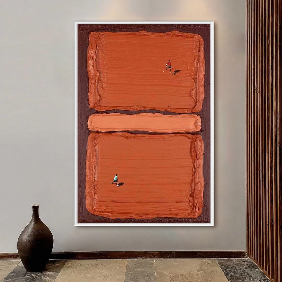 3D Impasto Minimalist Tennis Art GS0056 - Viral Wall Art